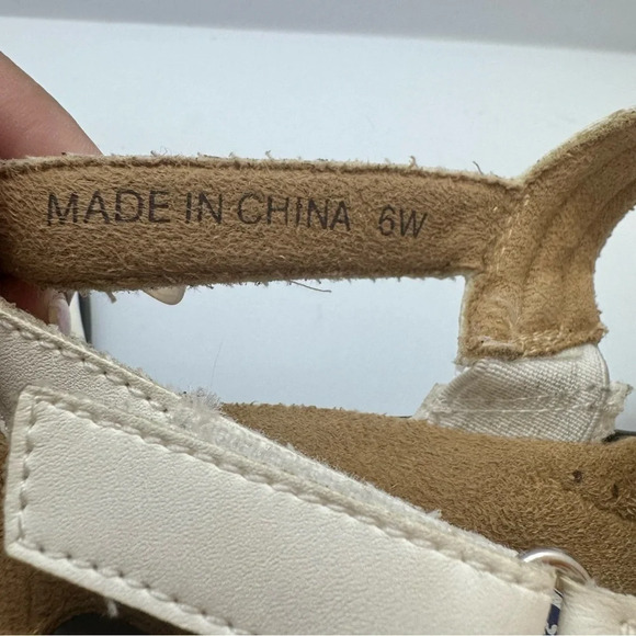 Dr Scholls Woman Sandals Size 6W White Leather Straps Gel Cushion - Picture 6 of 9